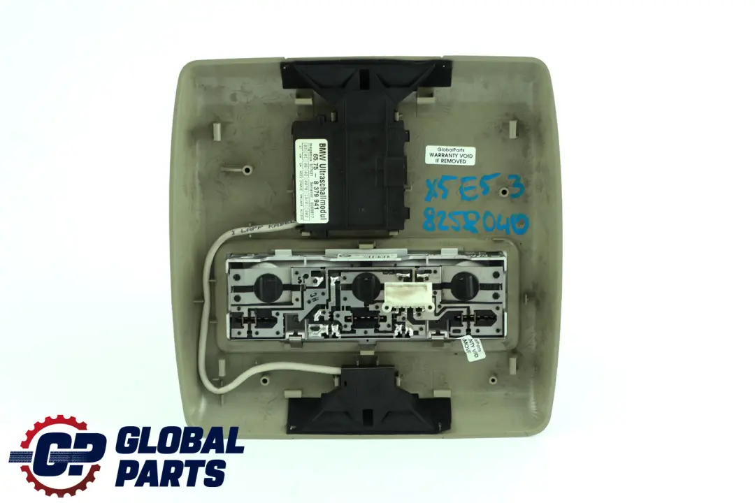 BMW X5 E53 Tylna Osłona Podsufitki Panel Pastelowy Zielony - SKU 8258040 - Numer Części 8258040