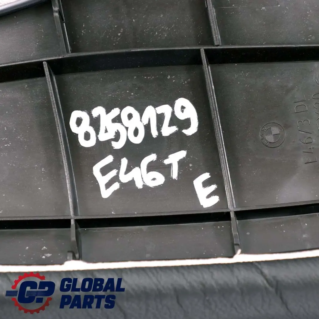 BMW E46 Touring Asiento Trasero Izquierdo Lateral Finisher Panel Cuero Negro - SKU 8258129 - Número de pieza 8258129