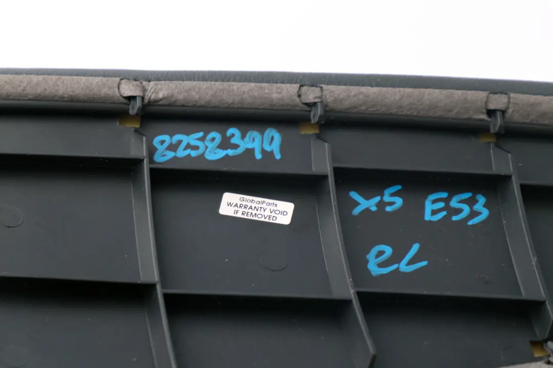 BMW E53 Asiento Lateral Panel Lateral Cubierta Trasera Izquierda Cuero Negro - SKU 8258399 - Número de pieza 8258399