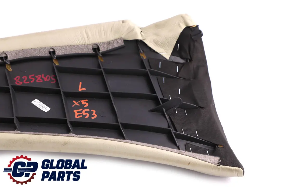 Verde Cuero Lateral Revestimiento Panel Cubierta Trasera Izquierda para BMW E53 con número de pieza 8258405 BMW E53 Verde Cuero Lateral Revestimiento Panel Cubierta Trasera Izquierda - SKU 8258405 - Número de pieza 8258405