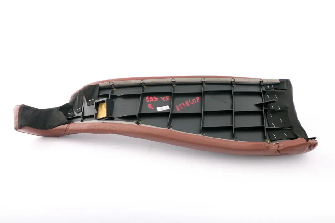 Lateral Trim Side Panel Cover Rear Right O/S Seat Mahagoni to BMW X5 Series E53 with Part number 8258408 BMW X5 Series E53 Lateral Trim Side Panel Cover Rear Right O/S Seat Mahagoni - SKU 8258408 - Part number 8258408