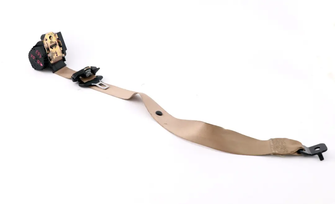 BMW E53 Cinturon Superior Con Limitador Fuerza Trasero Izquierdo Infierno Beige - SKU 8259001 - Número de pieza 8259001