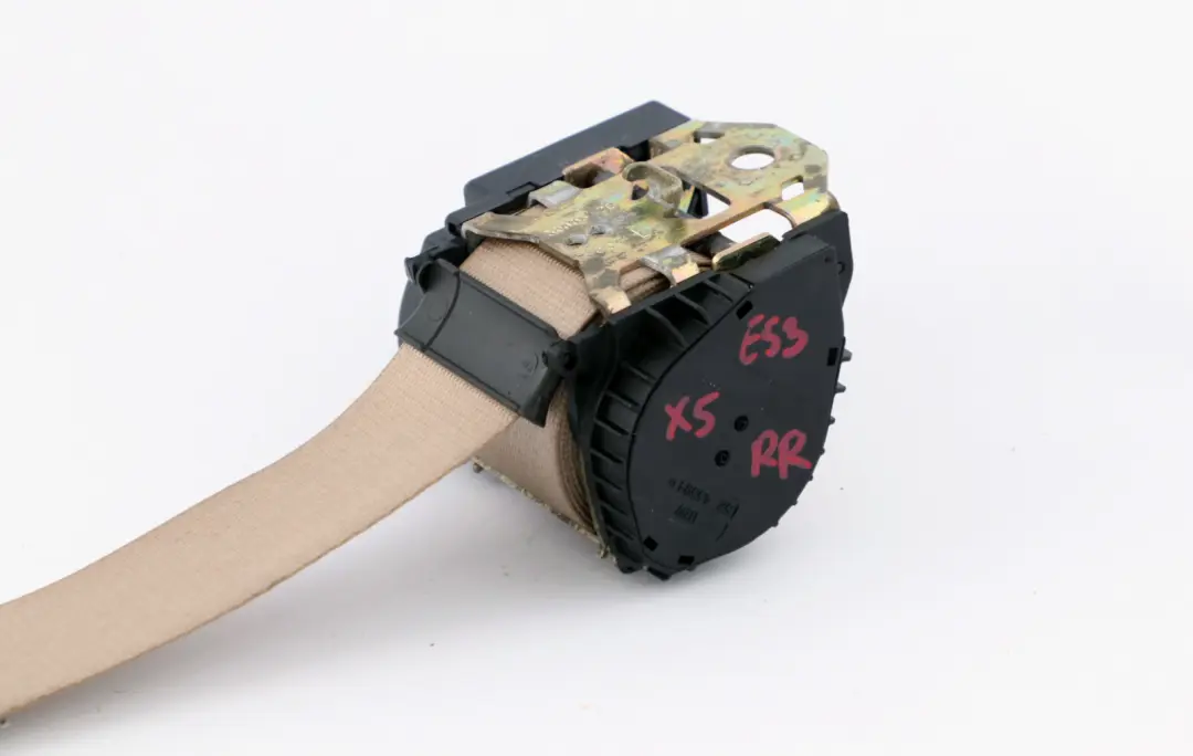 Upper Belt With Force Limiter Rear Right O/S Hell Beige to BMW X5 Series E53 with Part number 8259002 BMW X5 Series E53 Upper Belt With Force Limiter Rear Right O/S Hell Beige - SKU 8259002 - Part number 8259002