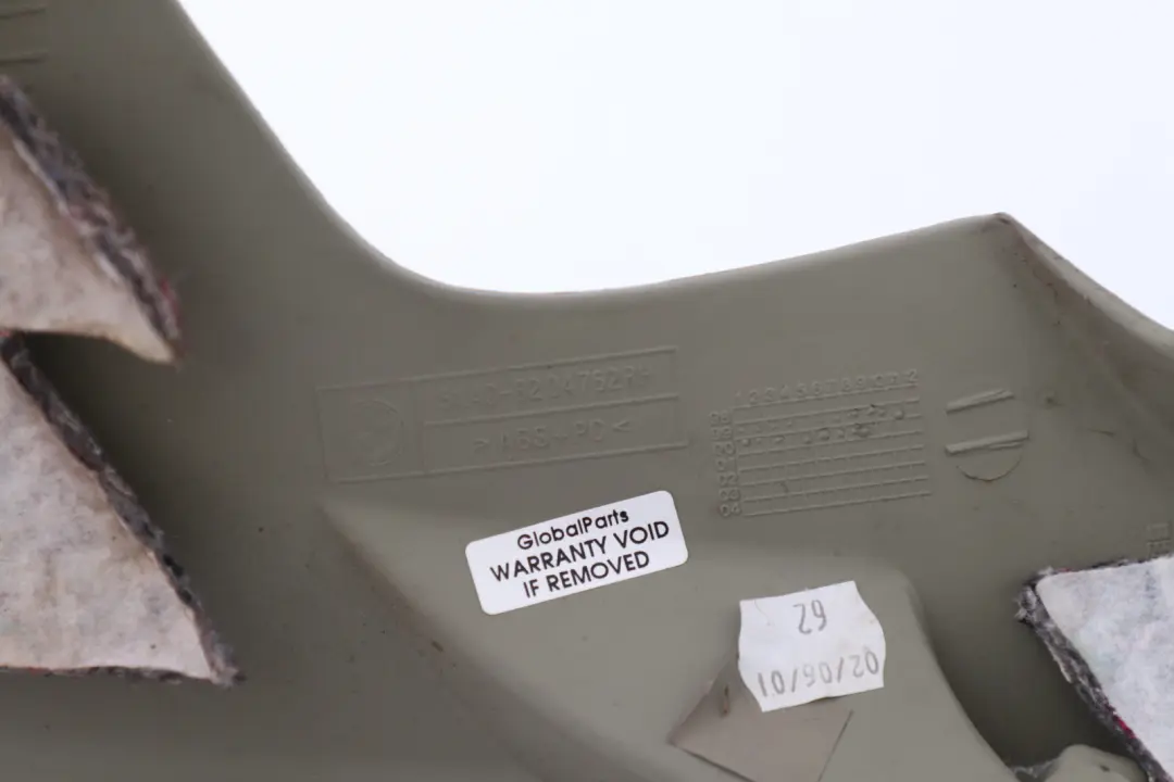 Trim Panel Columna Trasera Derecha Pastell Verde 8204762 para BMW E53 con número de pieza 8259682 BMW E53 Trim Panel Columna Trasera Derecha Pastell Verde 8204762 - SKU 8259682 - Número de pieza 8259682