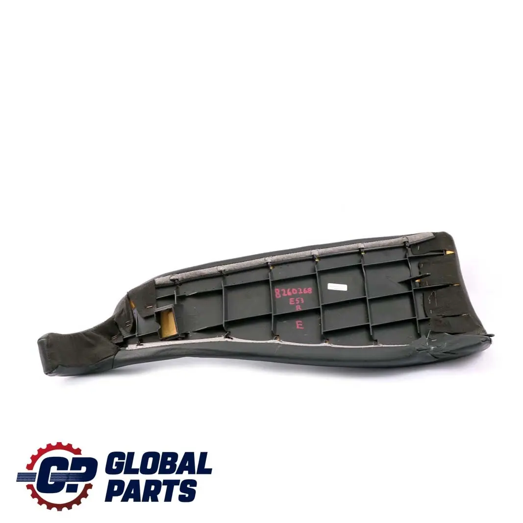 Right Seat O/S Lateral Side Panel Leather Montana Cover Black to BMW X5 E53 Rear with Part number 8260268 BMW X5 E53 Rear Right Seat O/S Lateral Side Panel Leather Montana Cover Black - SKU 8260268 - Part number 8260268