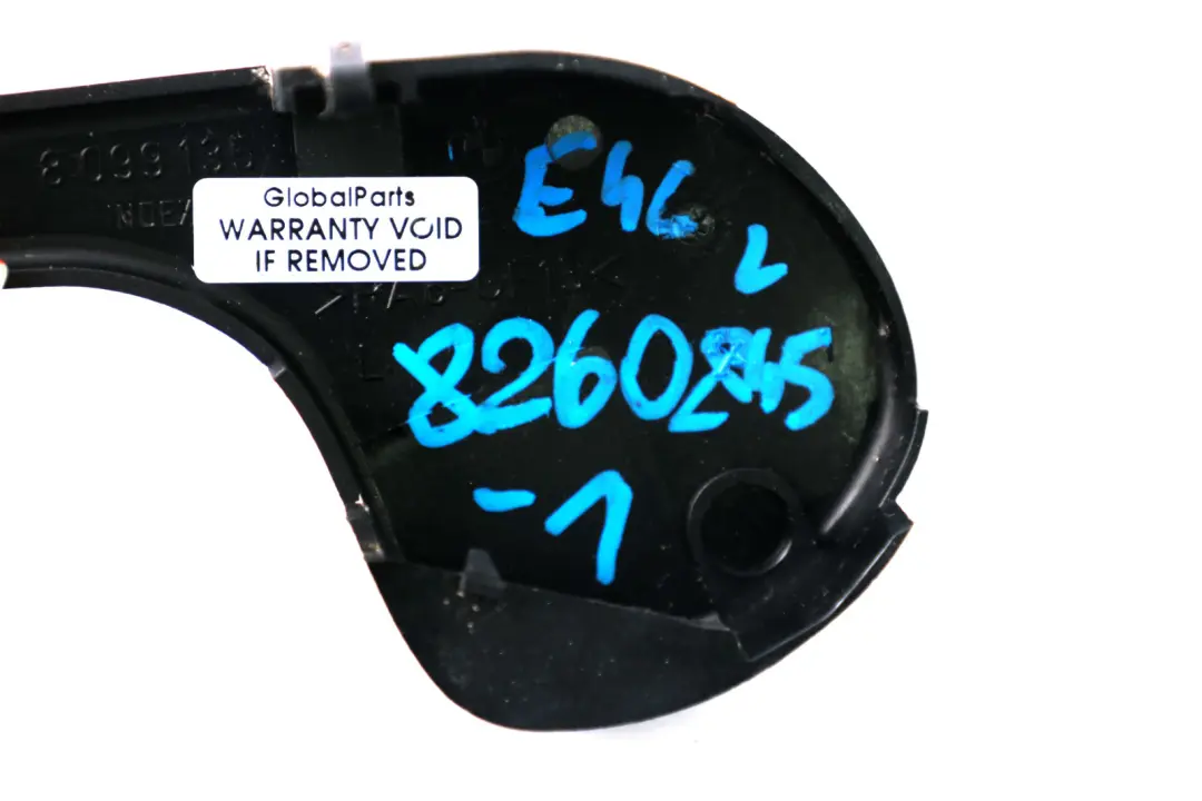 Front Seat Trim Cover Left N/S Black to BMW 3 Series E46 Coupe Compact with Part number 8099135 BMW 3 Series E46 Coupe Compact Front Seat Trim Cover Left N/S Black - SKU 8260845-1 - Part number 8099135