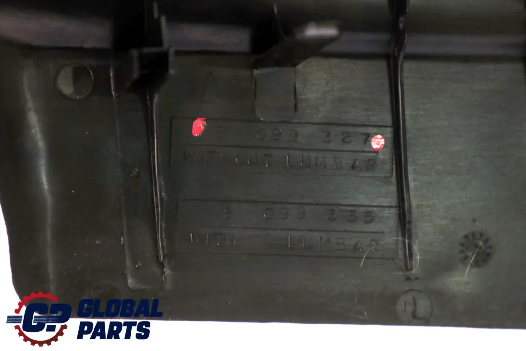 Tapiceria Asiento Exterior Izquierdo Negro 8099327 para BMW X3 X5 E53 E83 con número de pieza 8261323 BMW X3 X5 E53 E83 Tapiceria Asiento Exterior Izquierdo Negro 8099327 - SKU 8261323-1 - Número de pieza 8261323