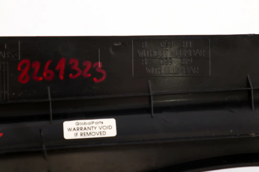 Recubrimiento Asiento Exterior Izquierdo Negro para BMW X3 X5 E83 E53 con número de pieza 8261323 BMW X3 X5 E83 E53 Recubrimiento Asiento Exterior Izquierdo Negro - SKU 8261323 - Número de pieza 8261323