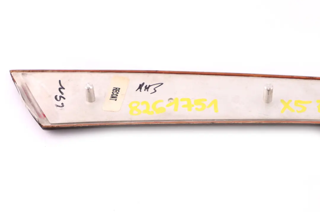 BMW X5 E53 Tira de madera puerta trasera izquierda Madera oscura de álamo - SKU 8261751 - Número de pieza 8261751