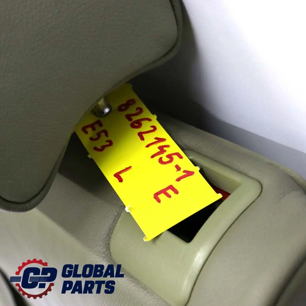 Respaldo Asiento Trasero Izquierdo Verde Pastel Cuero Montana para BMW E53 con número de pieza 8262145 BMW E53 Respaldo Asiento Trasero Izquierdo Verde Pastel Cuero Montana - SKU 8262145-1 - Número de pieza 8262145