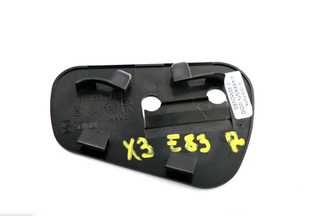 BMW X3 er E83 Rücksitzverkleidungsabdeckung Schwarz Hinten Rechts - SKU 8262250 - Teilenummer 8262250