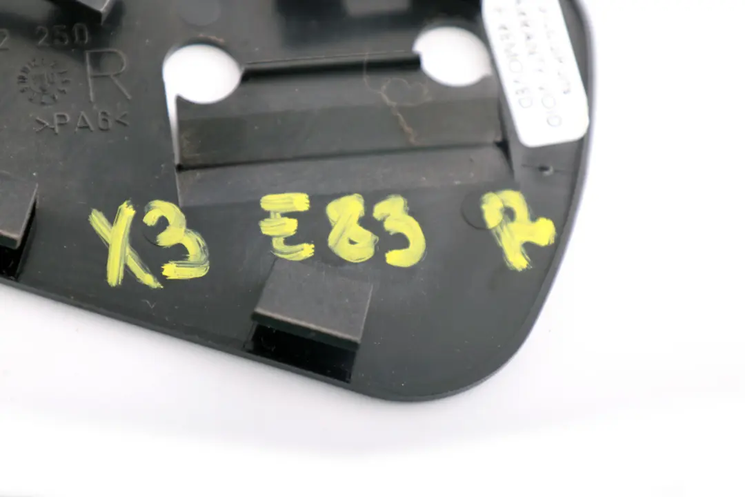 BMW 3 X3 Series E46 E83 E83N LCI Rear Right O/S Trim Cover Bracket Black - SKU 8262250 - Part number 8262250