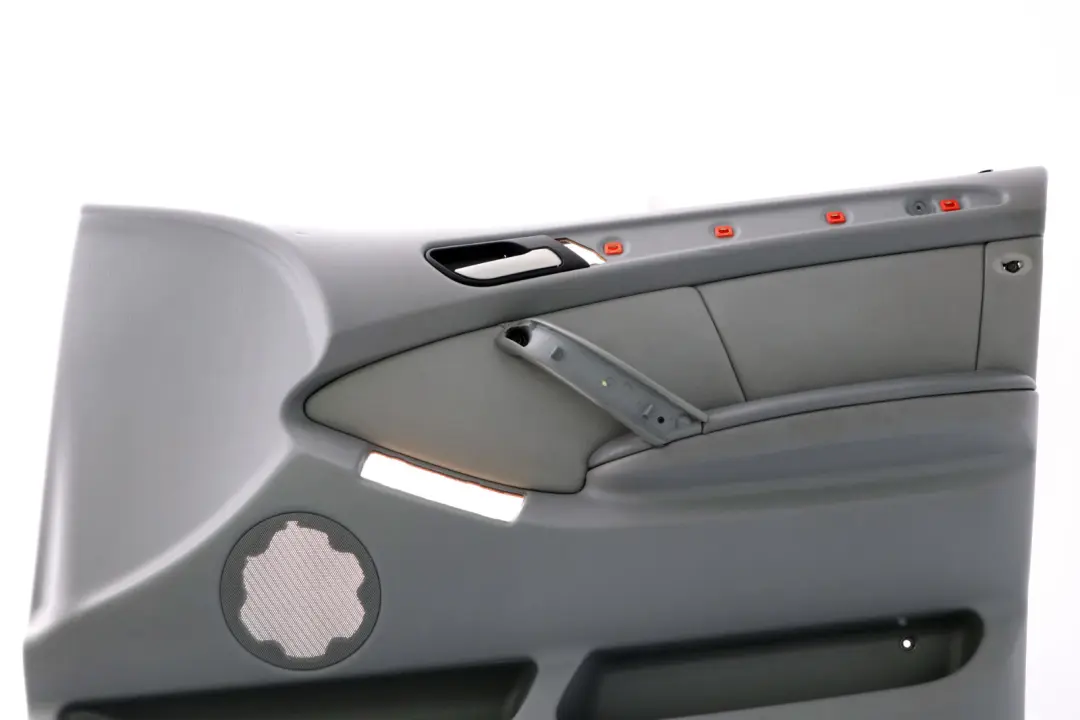 Front Right O/S Door Card Grey Leather Interior Trim Panel to BMW X5 Series E53 with Part number 8264104 BMW X5 Series E53 Front Right O/S Door Card Grey Leather Interior Trim Panel - SKU 8264104 - Part number 8264104