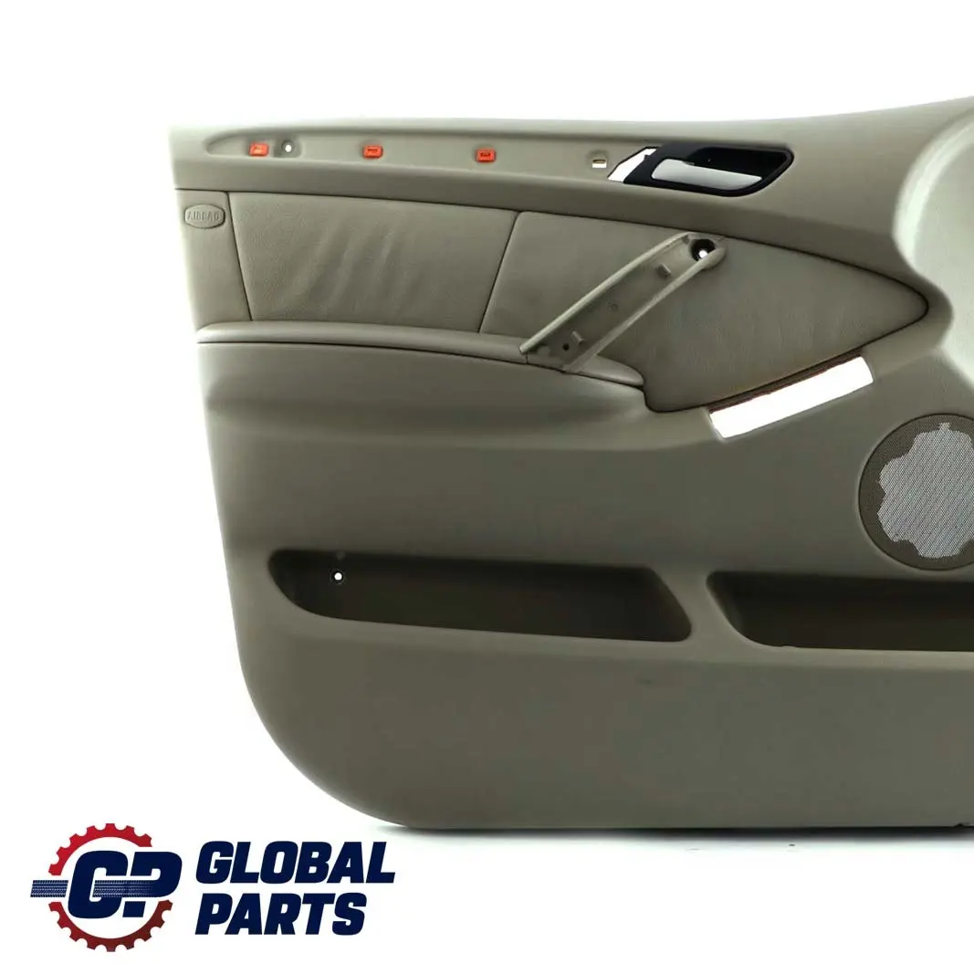 Front Left N/S Door Card Trim Panel Leather Pastel Green to BMW X5 E53 with Part number 8264107 BMW X5 E53 Front Left N/S Door Card Trim Panel Leather Pastel Green - SKU 8264107 - Part number 8264107