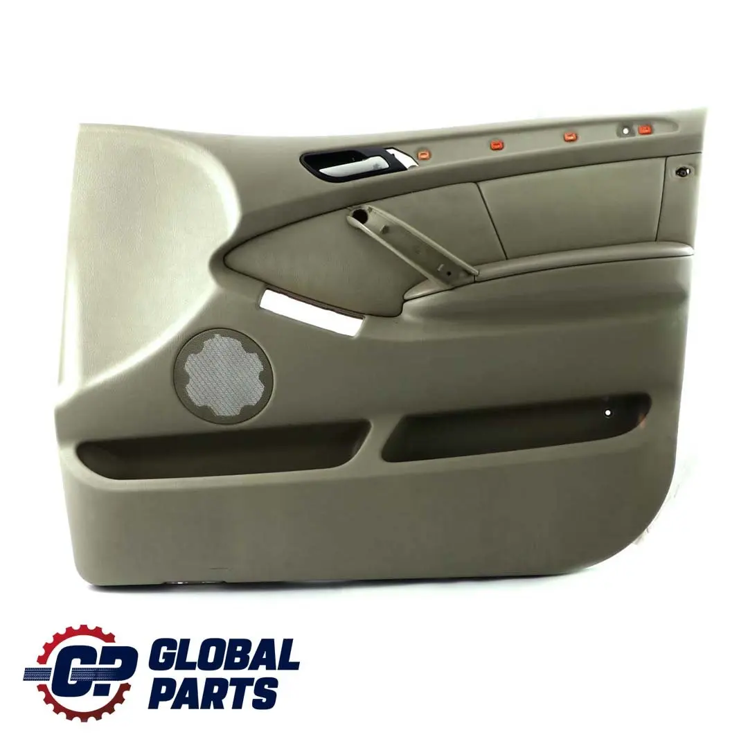 BMW X5 E53 Front Right O/S Door Card Trim Panel Leather Pastel Green
