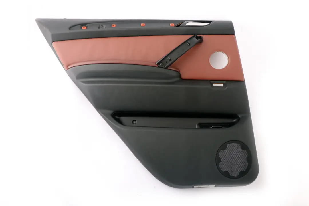 Left N/S Leather Door Card Trim Panel Mahagoni to BMW X5 Series E53 Rear with Part number 8264279 BMW X5 Series E53 Rear Left N/S Leather Door Card Trim Panel Mahagoni - SKU 8264279 - Part number 8264279