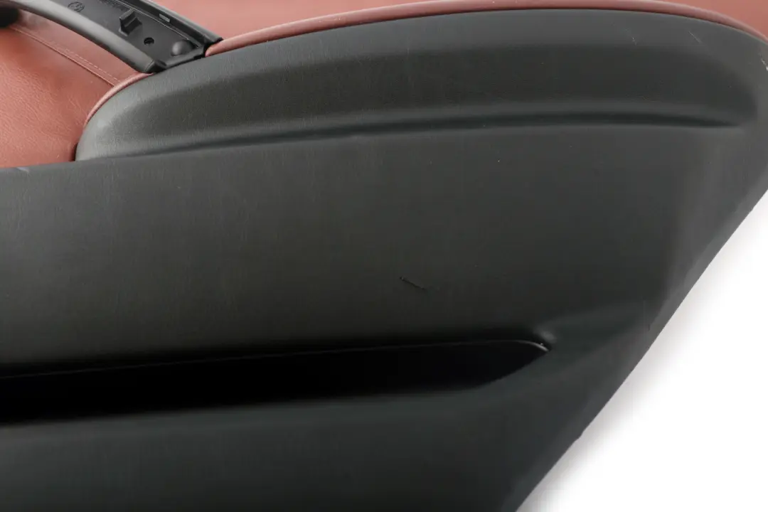 Right O/S Leather Door Card Trim Panel Mahagoni to BMW X5 Series E53 Rear with Part number 8264280 BMW X5 Series E53 Rear Right O/S Leather Door Card Trim Panel Mahagoni - SKU 8264280 - Part number 8264280