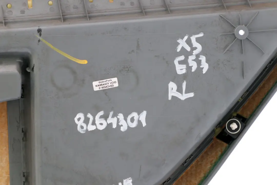 Left N/S Door Card Grey Leather Interior Trim Panel to BMW X5 Series E53 Rear with Part number 8264301 BMW X5 Series E53 Rear Left N/S Door Card Grey Leather Interior Trim Panel - SKU 8264301 - Part number 8264301