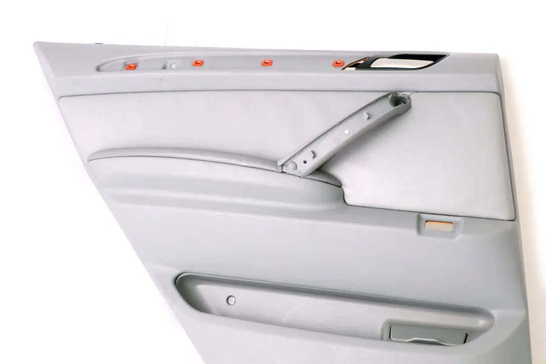 Left N/S Door Card Grey Leather Interior Trim Panel to BMW X5 Series E53 Rear with Part number 8264301 BMW X5 Series E53 Rear Left N/S Door Card Grey Leather Interior Trim Panel - SKU 8264301 - Part number 8264301