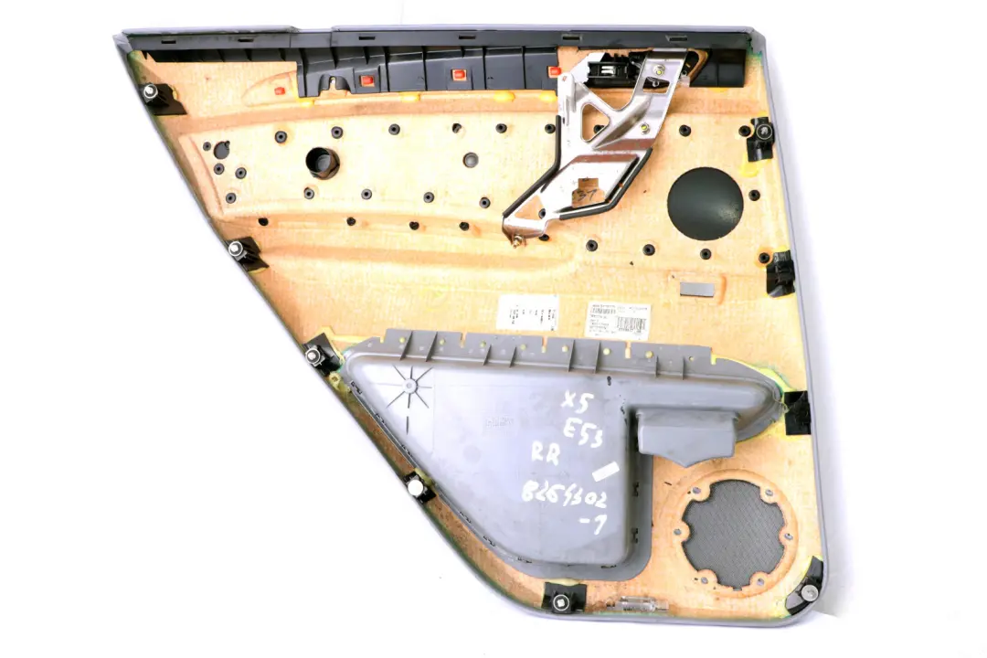 BMW X5 Reihe E53 1 Türverkleidung hinten rechts Grau Leder - SKU 8264302-1 - Teilenummer 8264302