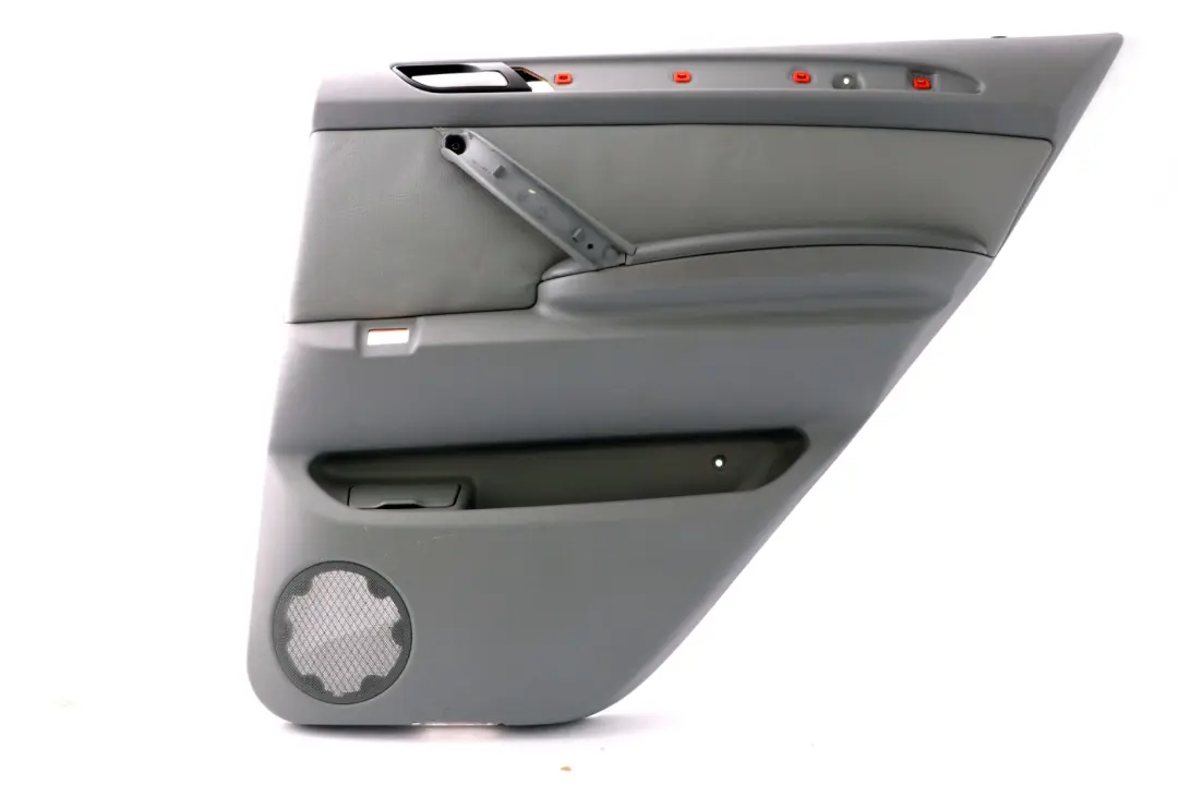Right O/S Door Card Grey Leather Interior Trim Panel to BMW X5 Series E53 1 Rear with Part number 8264302 BMW X5 Series E53 1 Rear Right O/S Door Card Grey Leather Interior Trim Panel - SKU 8264302-1 - Part number 8264302