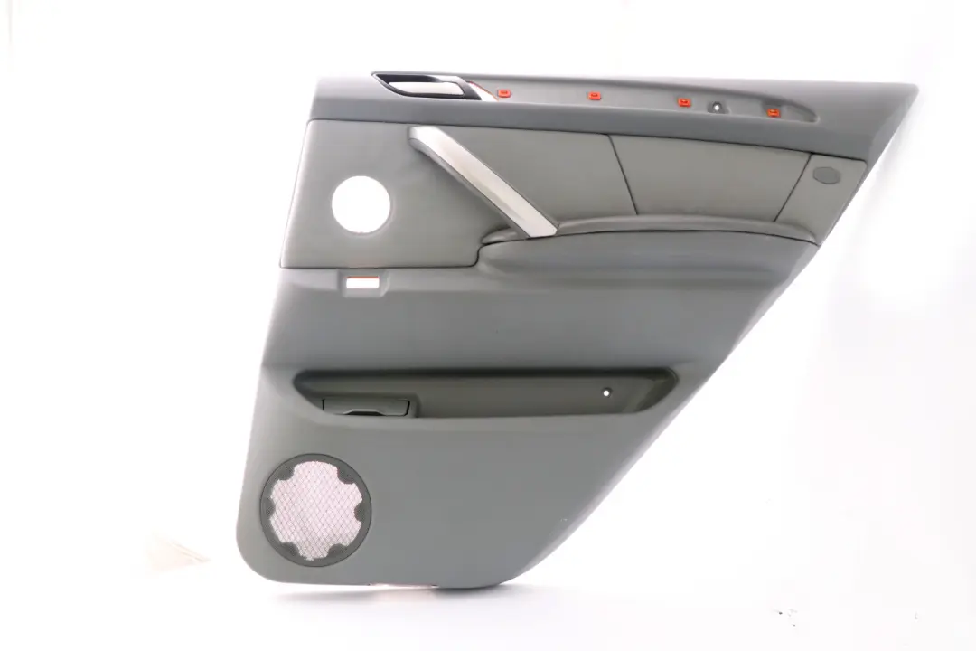 Right O/S Door Card Grey Leather Interior Trim Panel to BMW X5 Series E53 Rear with Part number 8264302 BMW X5 Series E53 Rear Right O/S Door Card Grey Leather Interior Trim Panel - SKU 8264302 - Part number 8264302