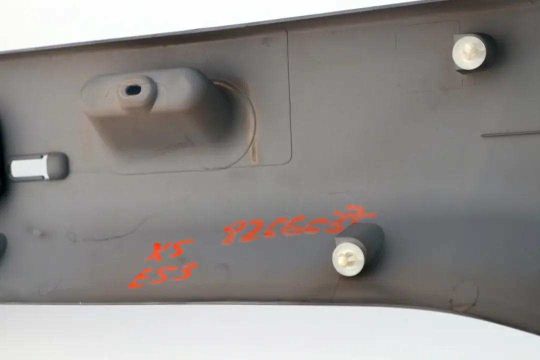 Trim Panel Tunk Lid Centre Grau Grey to BMW X5 Series E53 with Part number 8266639 BMW X5 Series E53 Trim Panel Tunk Lid Centre Grau Grey - SKU 8266639 - Part number 8266639