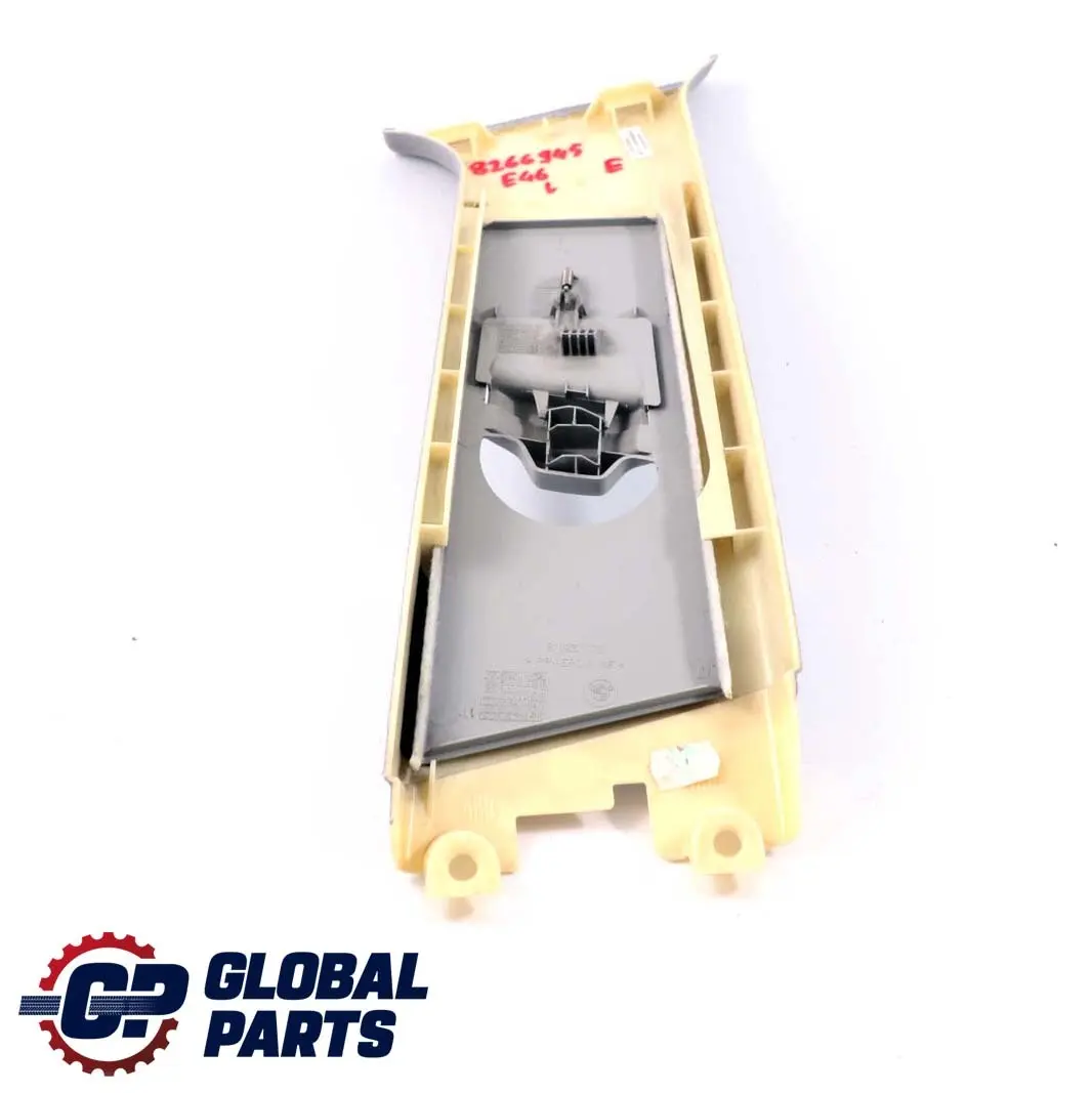 Tapa Columna B Superior Izquierda Embellecedor Gris Hellgrau para BMW E46 con número de pieza 8266945 BMW E46 Tapa Columna B Superior Izquierda Embellecedor Gris Hellgrau - SKU 8266945 - Número de pieza 8266945