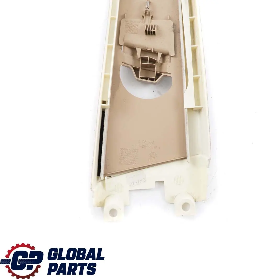 B-Column Upper Left N/S Trim Beige 8217243 to BMW 3 E46 Saloon Touring Cover with Part number 8266947 BMW 3 E46 Saloon Touring Cover B-Column Upper Left N/S Trim Beige 8217243 - SKU 8266947 - Part number 8266947