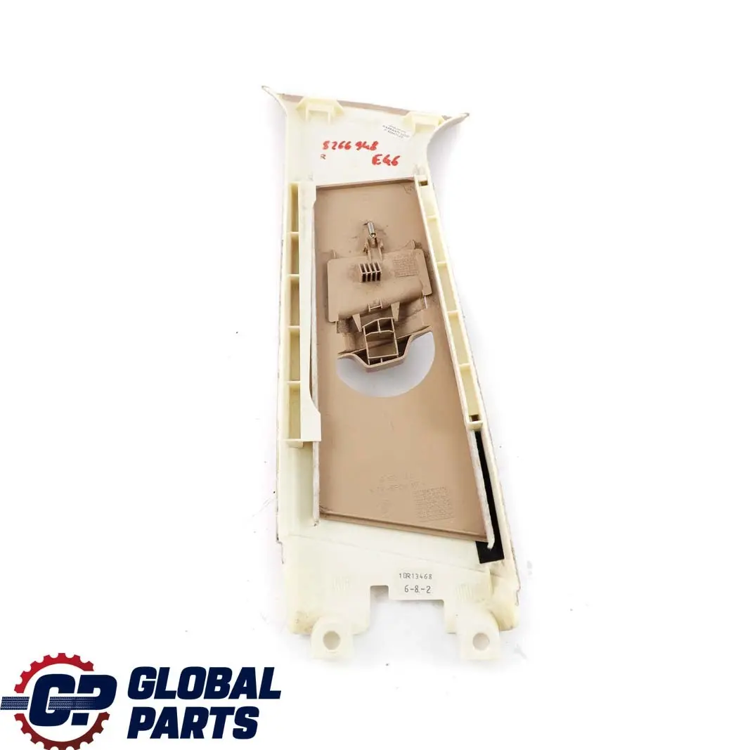 Blende B-Säule Oben Rechts Hell Beige 8217244 für BMW 3 er E46 Limousine Kombi mit Teilenummer 8266948 BMW 3 er E46 Limousine Kombi Blende B-Säule Oben Rechts Hell Beige 8217244 - SKU 8266948 - Teilenummer 8266948