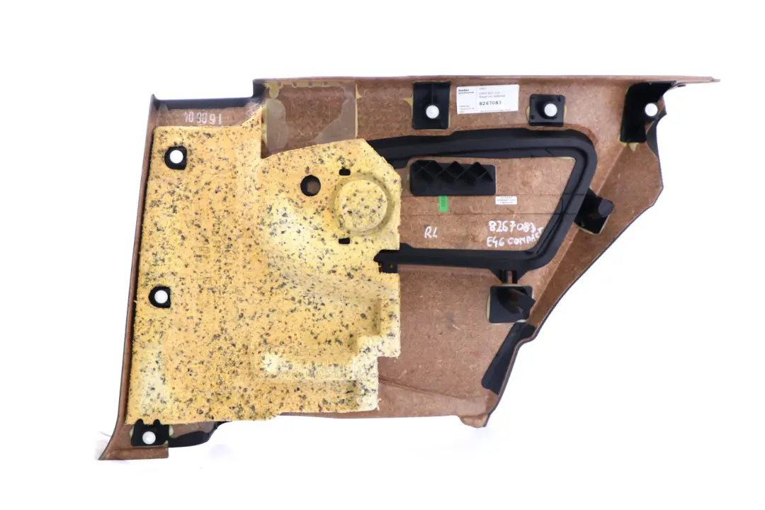 BMW 3 Series E46 Compact Rear Left N/S Door Card Black Cloth Interior Panel - SKU 8267083 - Part number 8267083