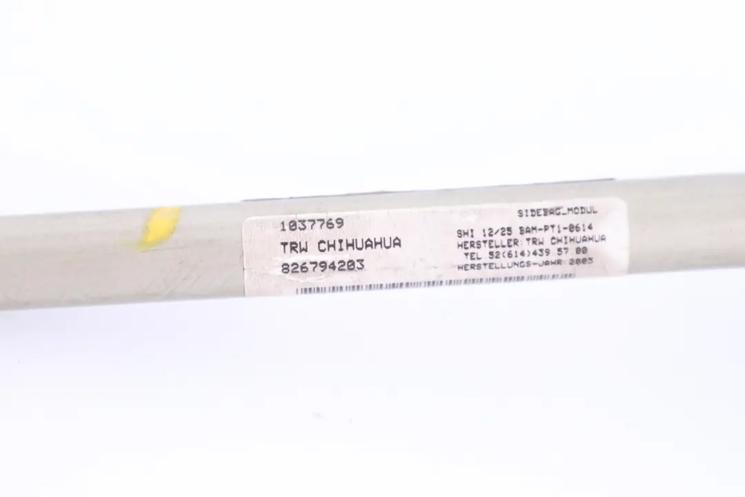 Airbag de techo cortina trasera derecha para BMW X5 E53 con número de pieza 8267942 BMW X5 E53 Airbag de techo cortina trasera derecha - SKU 8267942 - Número de pieza 8267942