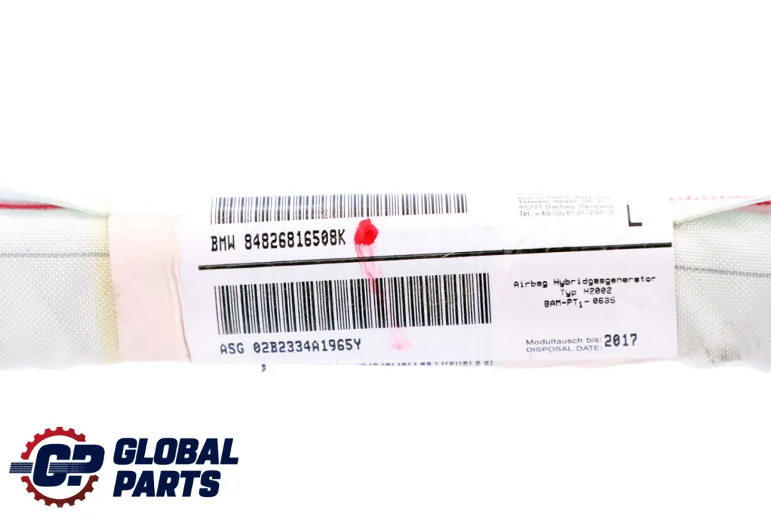 BMW E46 Poduszka Powietrzna Kurtyna Podsufitki Lewa - SKU 8268165 - Numer Części 8268165