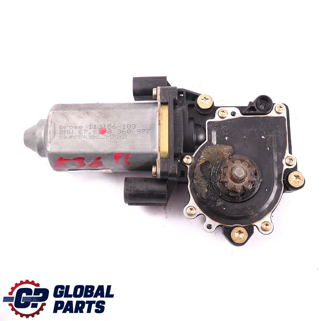 Front Left N/S Door Electric Window Motor Regulator Drive to BMW 3 E36 with Part number 8360977 BMW 3 E36 Front Left N/S Door Electric Window Motor Regulator Drive - SKU 8360977 - Part number 8360977