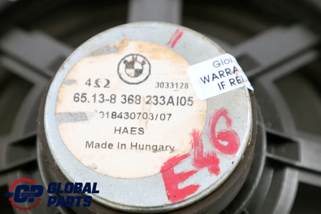 BMW E46 Głośnik Drzwi Przednich Przód - SKU 8368233 - Numer Części 8368233