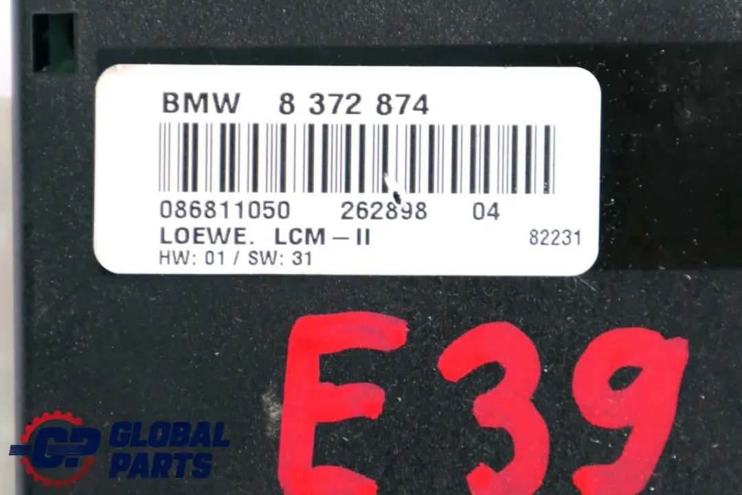 Lichtmodul Fussraummodul Steuergerät LCM II LOEWE für BMW 5 er E39 mit Teilenummer 8372874 BMW 5 er E39 Lichtmodul Fussraummodul Steuergerät LCM II LOEWE - SKU 8372874 - Teilenummer 8372874