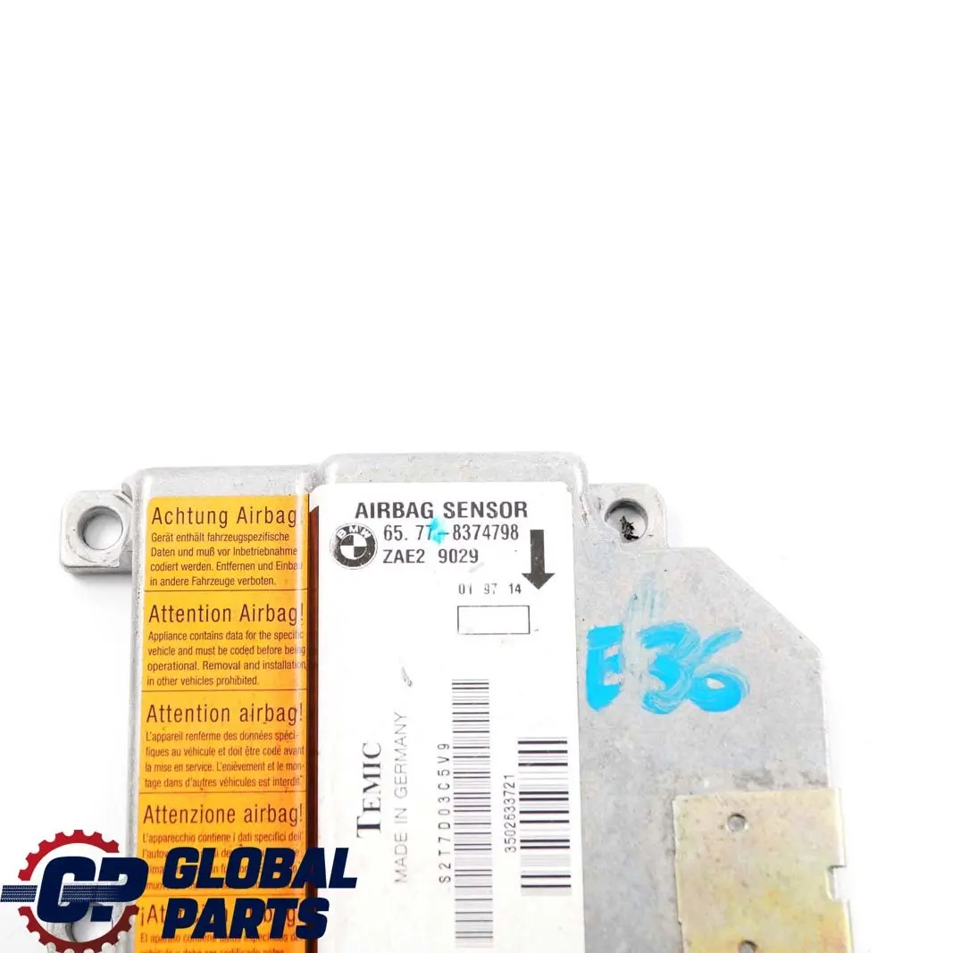 Moduł sensor poduszki airbag BMW Z3 E36 - SKU 8374798 - Numer Części 8379502