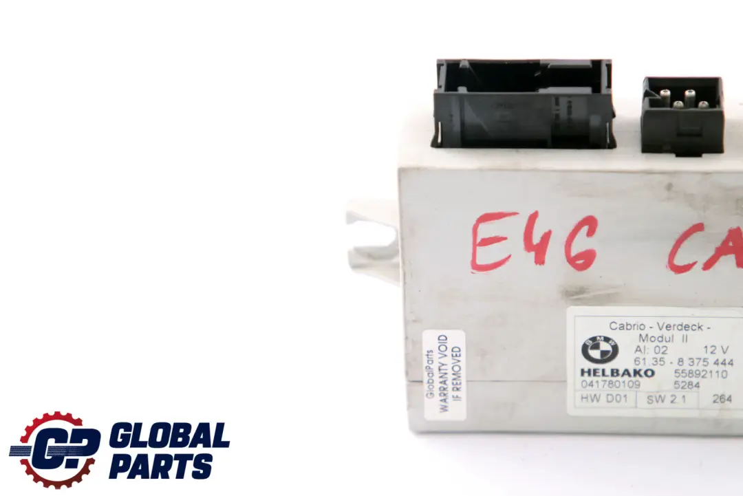BMW E46 Cabrio Tetto apribile Modulo ECU - SKU 8375444 - Numero di parte 8375444