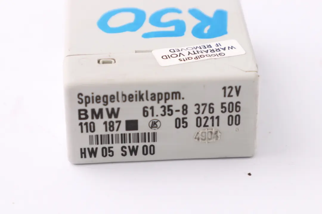 Modulo Specchietto Anklappfunktion per Mini Cooper One R50 R52 R53 con numero di parte 8376506 Mini Cooper One R50 R52 R53 Modulo Specchietto Anklappfunktion - SKU 8376506 - Numero di parte 8376506