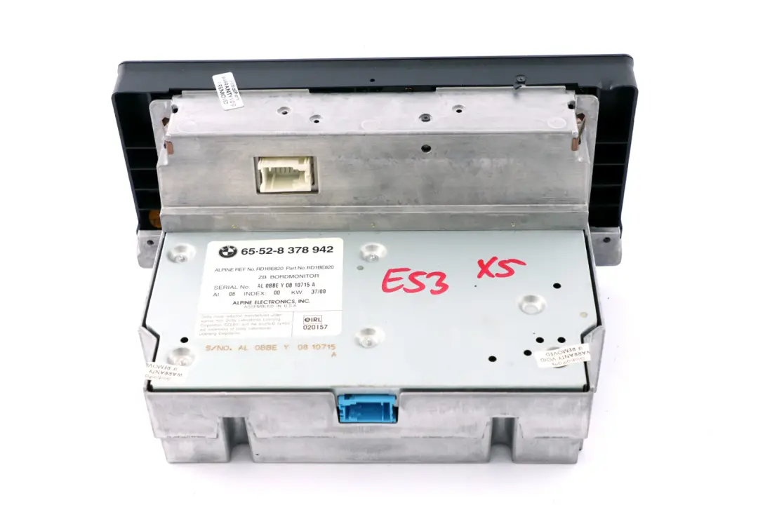 Bordmonitor Navigation 8380587 für BMW X5 er E53 mit Teilenummer 8378942 BMW X5 er E53 Bordmonitor Navigation 8380587 - SKU 8378942 - Teilenummer 8378942