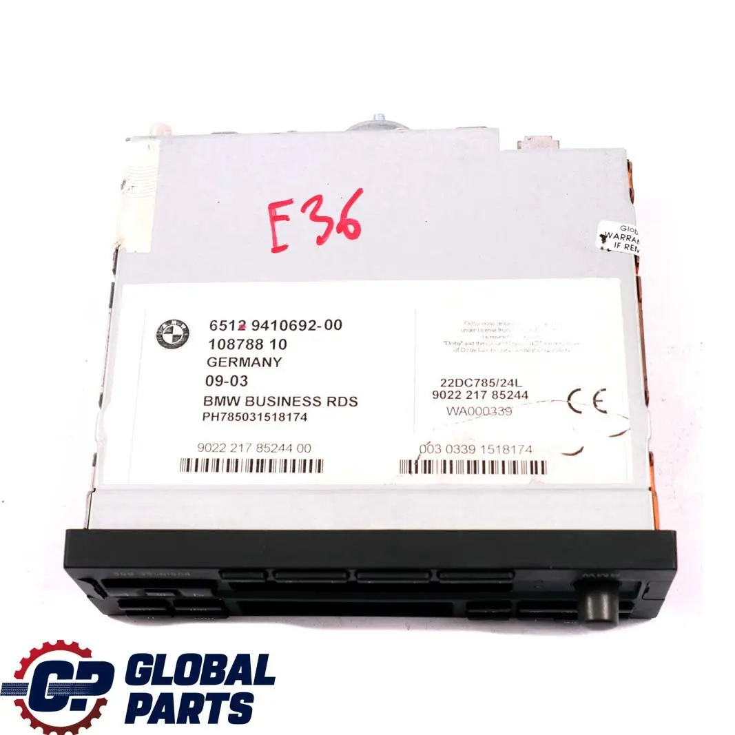BMW E30 E34 E36 RadioBMW Business Cassetta 65129410692 9410692 - SKU 8379231 - Numero di parte 8379231