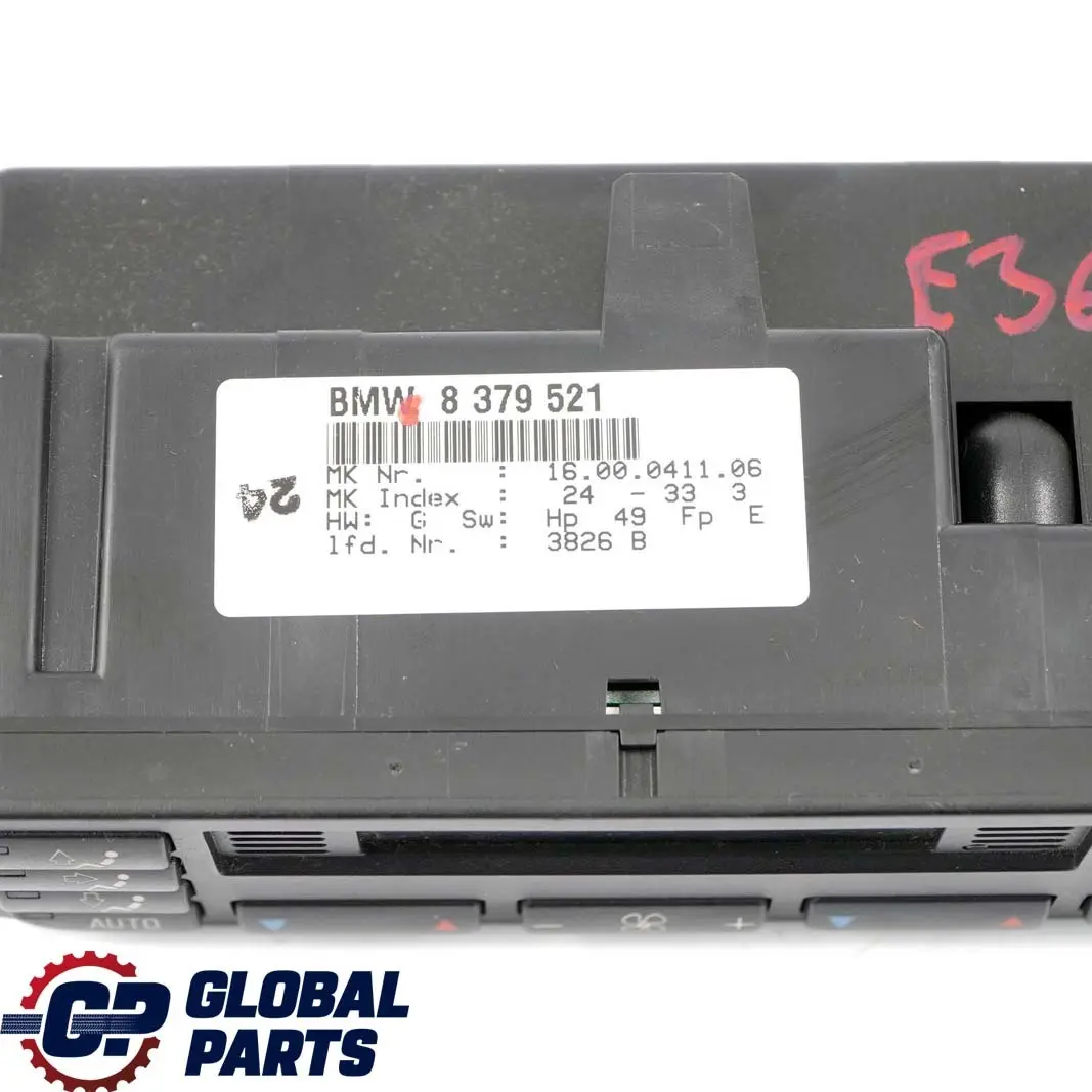 BMW 3 Series E36 Automatic Air Conditioning Heater Control Unit Module - SKU 8379521 - Part number 8379521