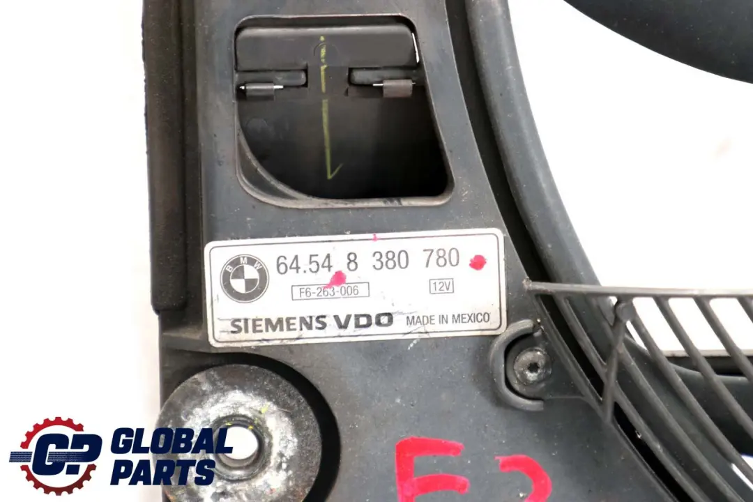 BMW 5 Reihe E39 Lüfterzarge mit Lüfter Drucklüfter Benzin 6454 838078 - SKU 8380780 - Teilenummer 8380780