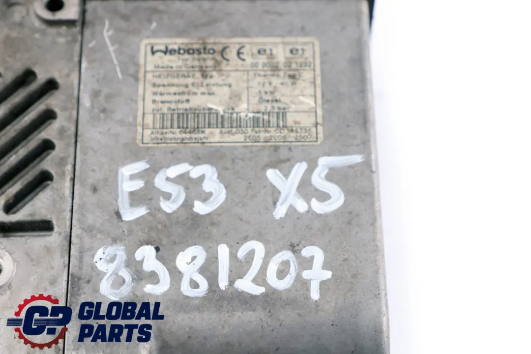 BMW X5 er E53 M57 M57N 3.0d Diesel Webasto Stand- / Zuheizgerät - SKU 8380998 - Teilenummer 8380998