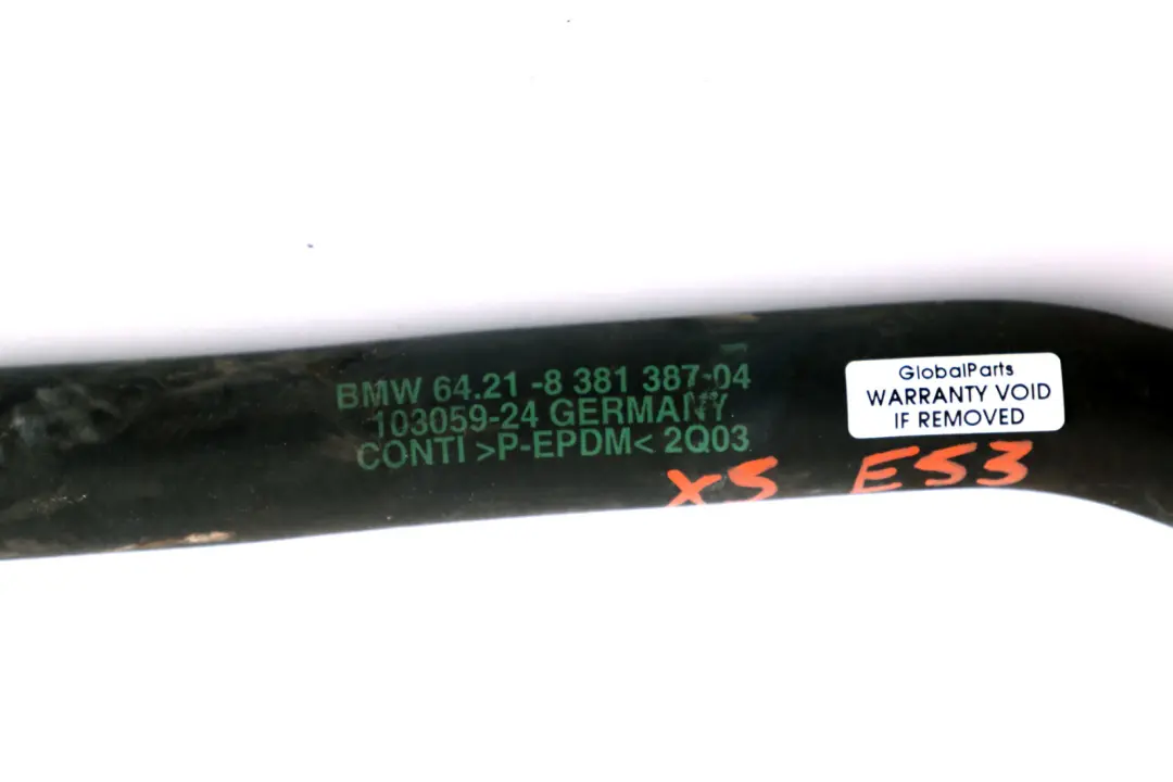 BMW X5 Series E53 3.0i M54 Engine Water Pipe To Engine Coolant Hose - SKU 8381387 - Part number 8381387