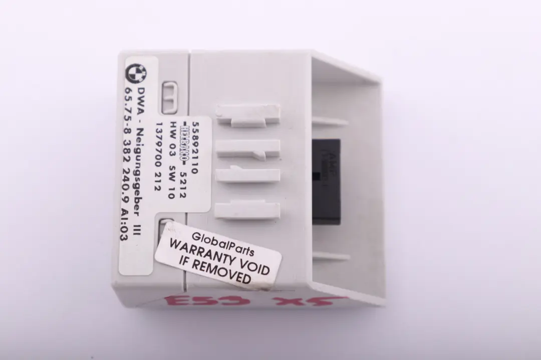 Sensor Indicador Inclinación Alarma Helbako para BMW Serie 3 X5 E46 E53 con número de pieza 8382240 BMW Serie 3 X5 E46 E53 Sensor Indicador Inclinación Alarma Helbako - SKU 8382240 - Número de pieza 8382240