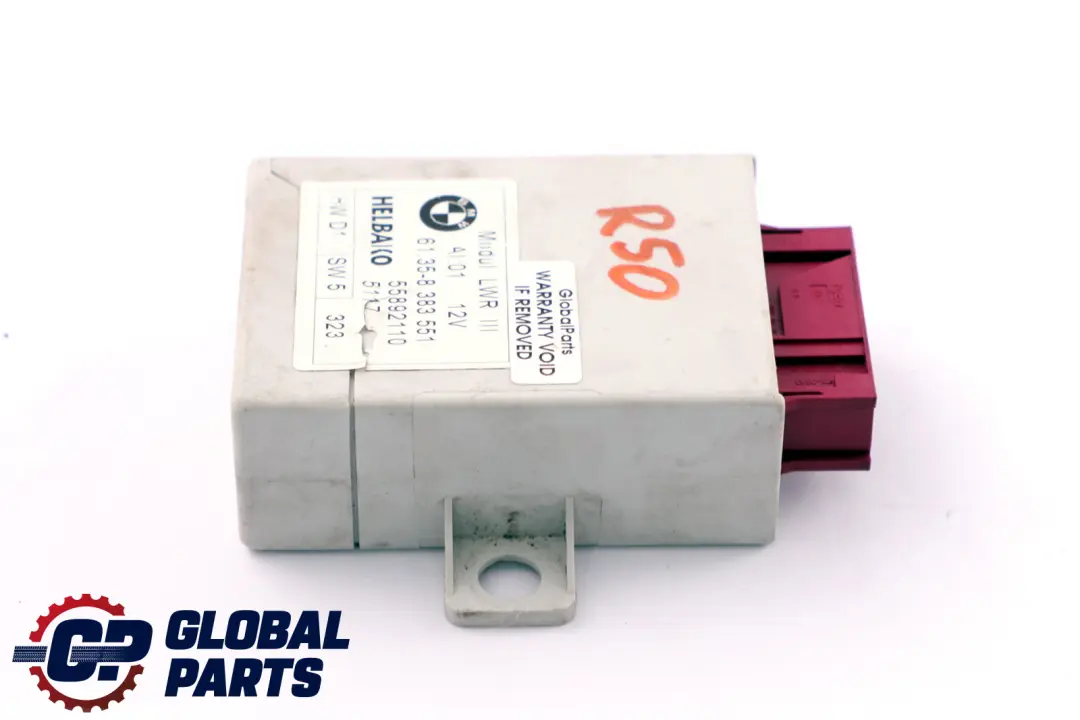 Módulo Unidad Control ECU Alcance Faros Delanteros Xenón para Mini R50 R53 con número de pieza 8383551 Mini R50 R53 Módulo Unidad Control ECU Alcance Faros Delanteros Xenón - SKU 8383551 - Número de pieza 8383551