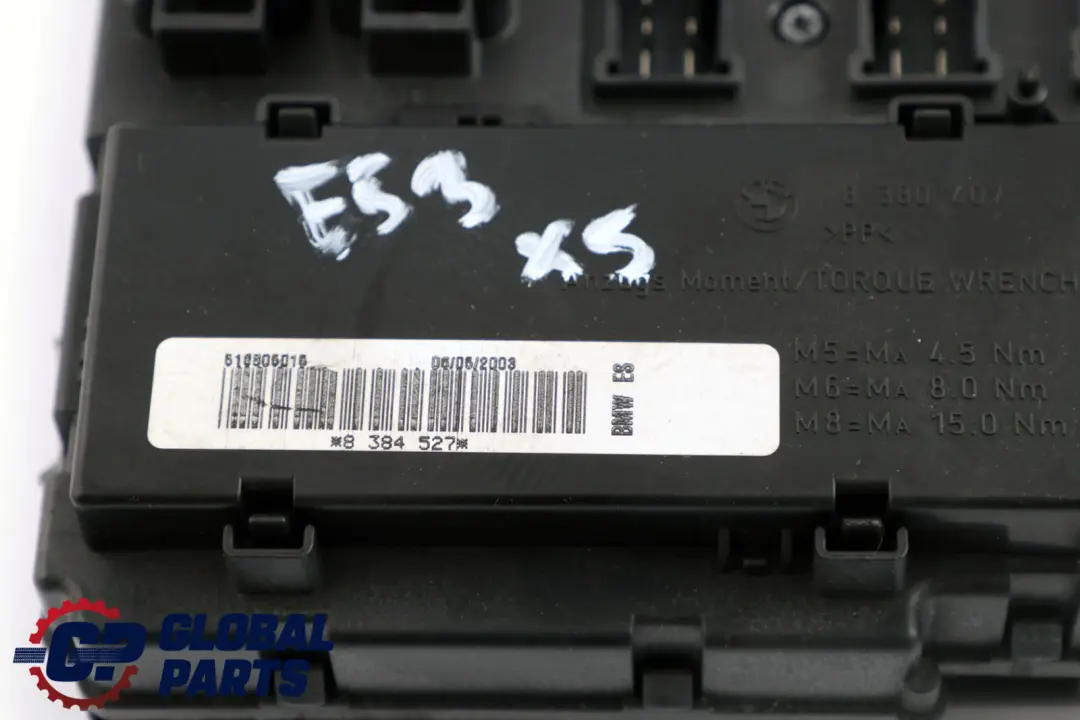 Electrical Power Distribution Fuse Box to BMW X5 Series E53 with Part number 8384527 BMW X5 Series E53 Electrical Power Distribution Fuse Box - SKU 8384527 - Part number 8384527