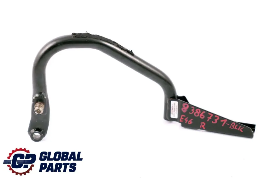 Cavo copertura cerniera pieghevole Top Flap destra per BMW E46 Cabrio con numero di parte 8386731 BMW E46 Cabrio Cavo copertura cerniera pieghevole Top Flap destra - SKU 8386731-BLK - Numero di parte 8386731