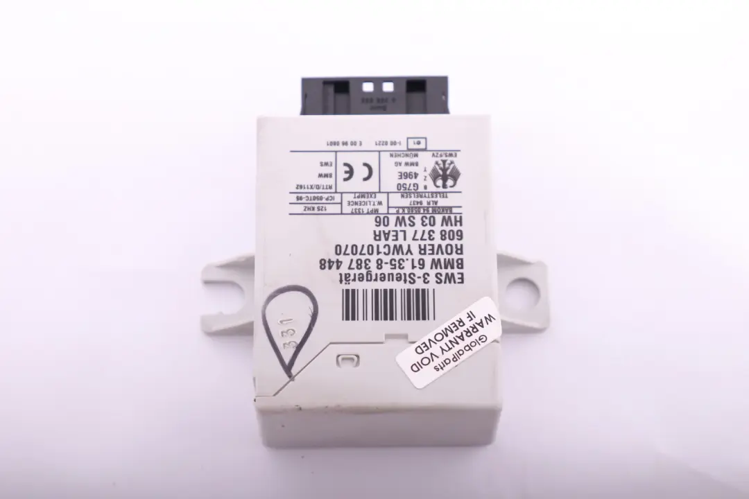 Steuergerät EWS IV 4.3 für BMW 3 X3 X5 er E46 E53 E83 Mini Cooper One R50 mit Teilenummer 8387448 BMW 3 X3 X5 er E46 E53 E83 Mini Cooper One R50 Steuergerät EWS IV 4.3 - SKU 8387448 - Teilenummer 8387448